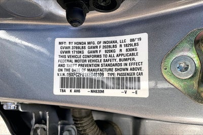 2019 Honda Civic Sedan Sport