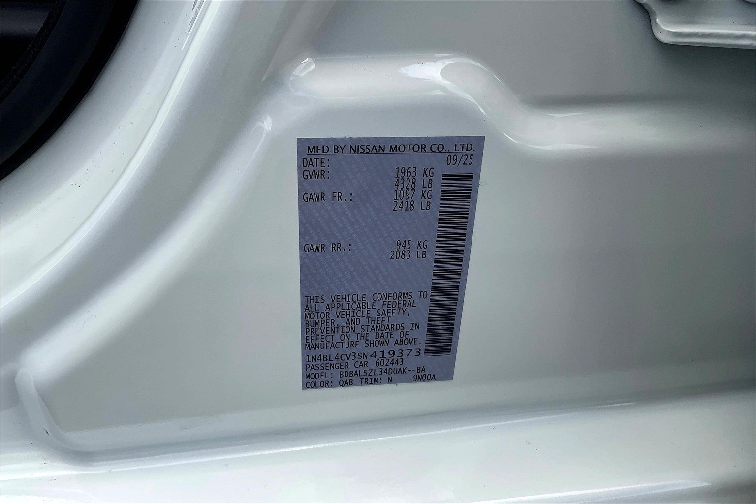 2025 Nissan Altima SR