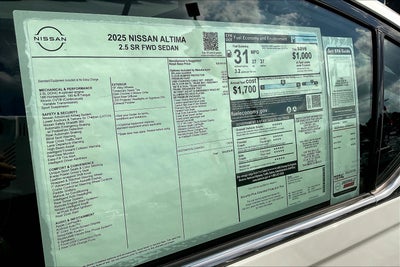 2025 Nissan Altima SR