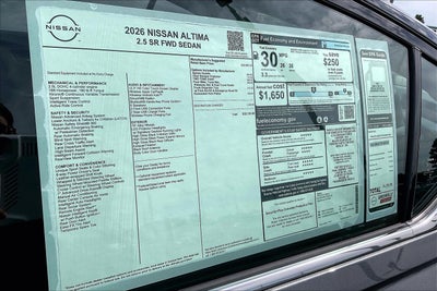 2026 Nissan Altima SR