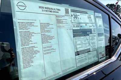 2026 Nissan Altima SR