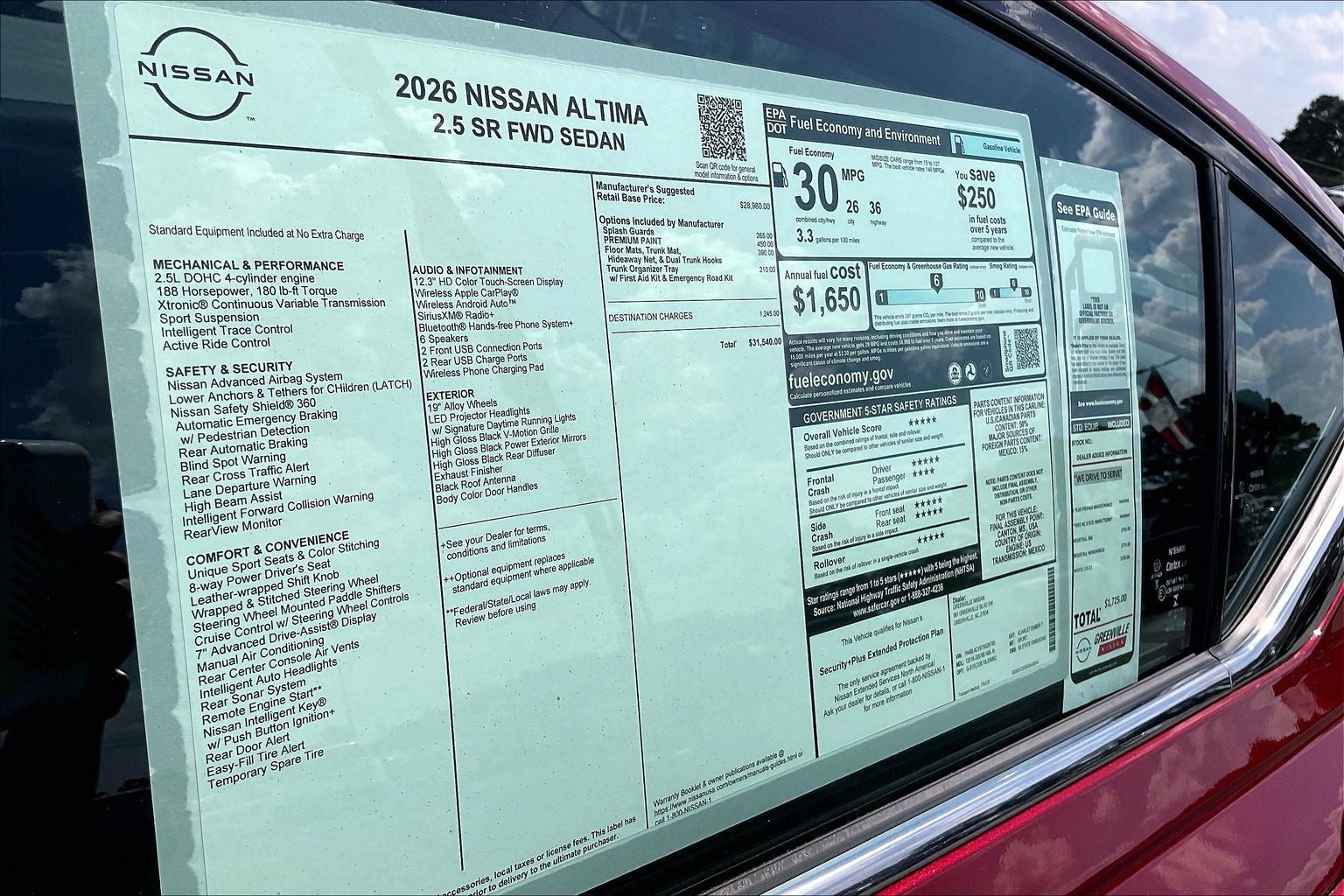 2026 Nissan Altima SR