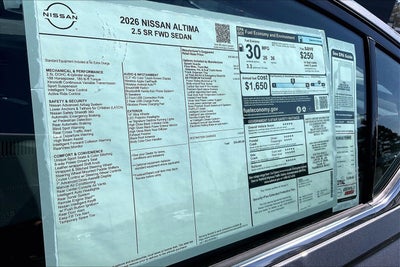 2026 Nissan Altima SR