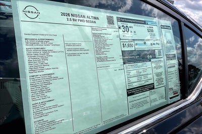 2026 Nissan Altima SV