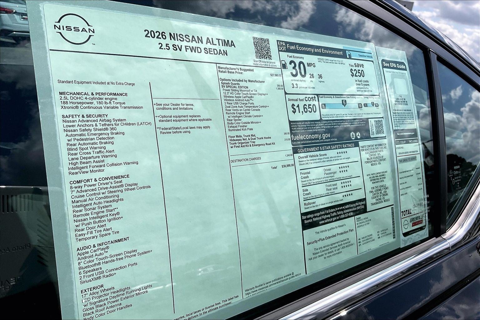 2026 Nissan Altima SV