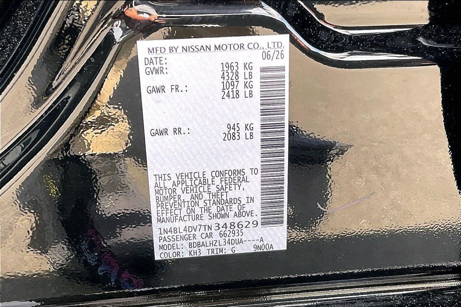 2026 Nissan Altima SV
