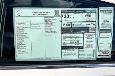 2026 Nissan Altima SV