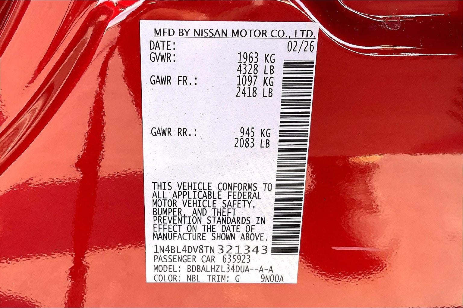 2026 Nissan Altima SV