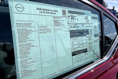 2026 Nissan Altima SV