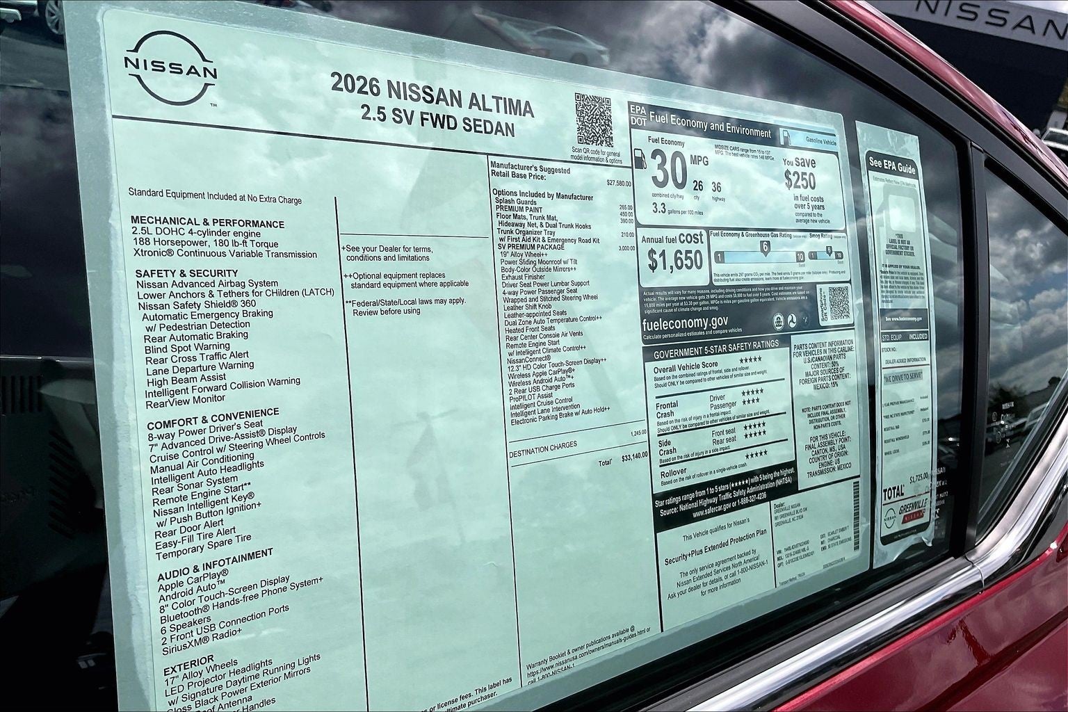 2026 Nissan Altima SV