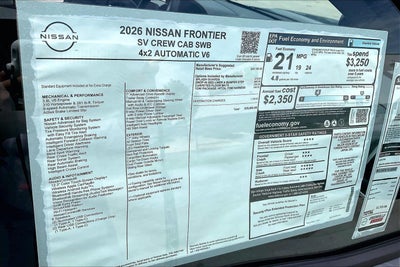 2026 Nissan Frontier SV