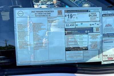 2027 Nissan Frontier SV