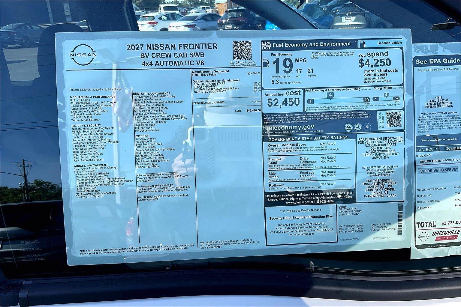 2027 Nissan Frontier SV