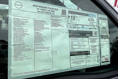 2026 Nissan Frontier SV