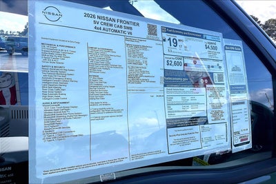 2026 Nissan Frontier SV