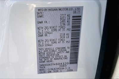 2026 Nissan Frontier SV