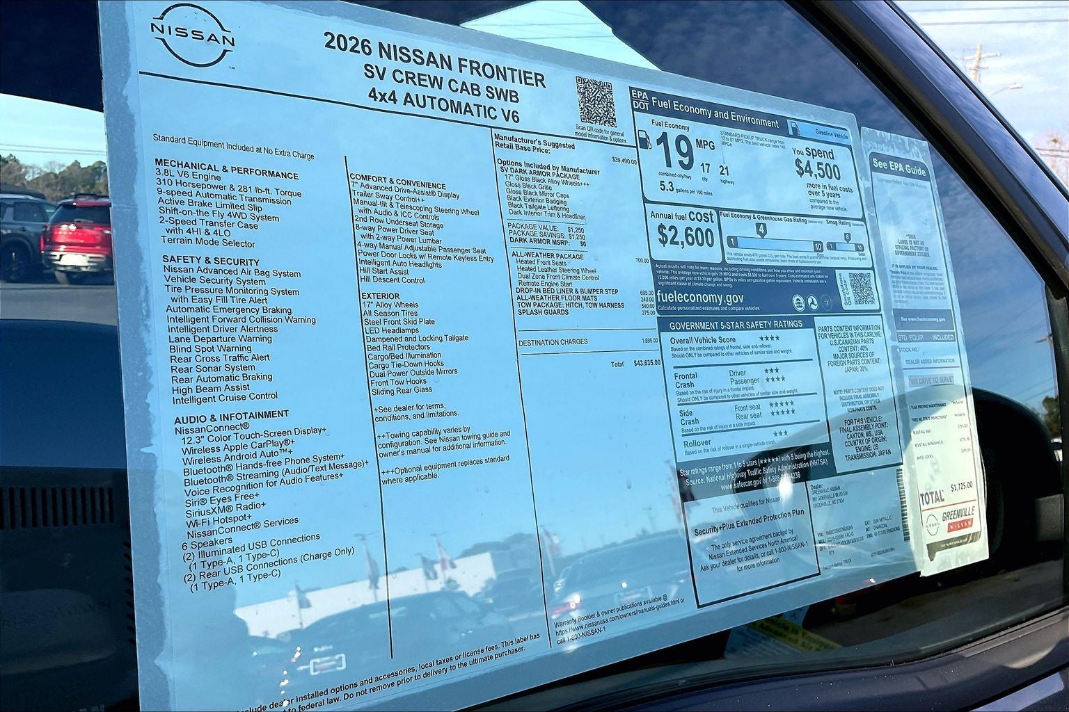 2026 Nissan Frontier SV