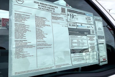 2026 Nissan Frontier SV