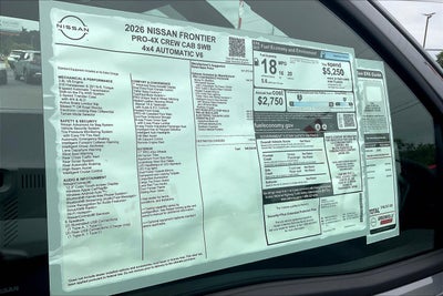 2026 Nissan Frontier PRO-4X