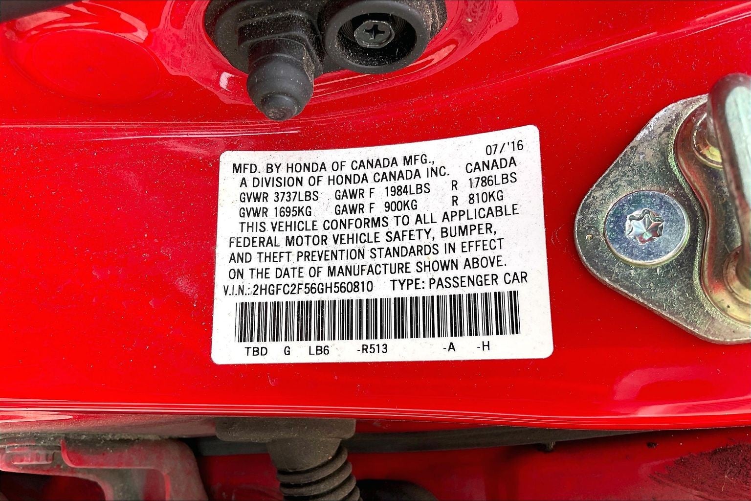 2016 Honda Civic Sedan LX