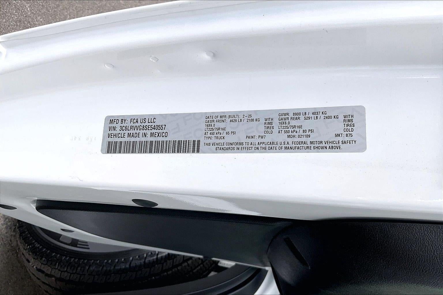 2025 RAM Promaster Cargo Van Tradesman