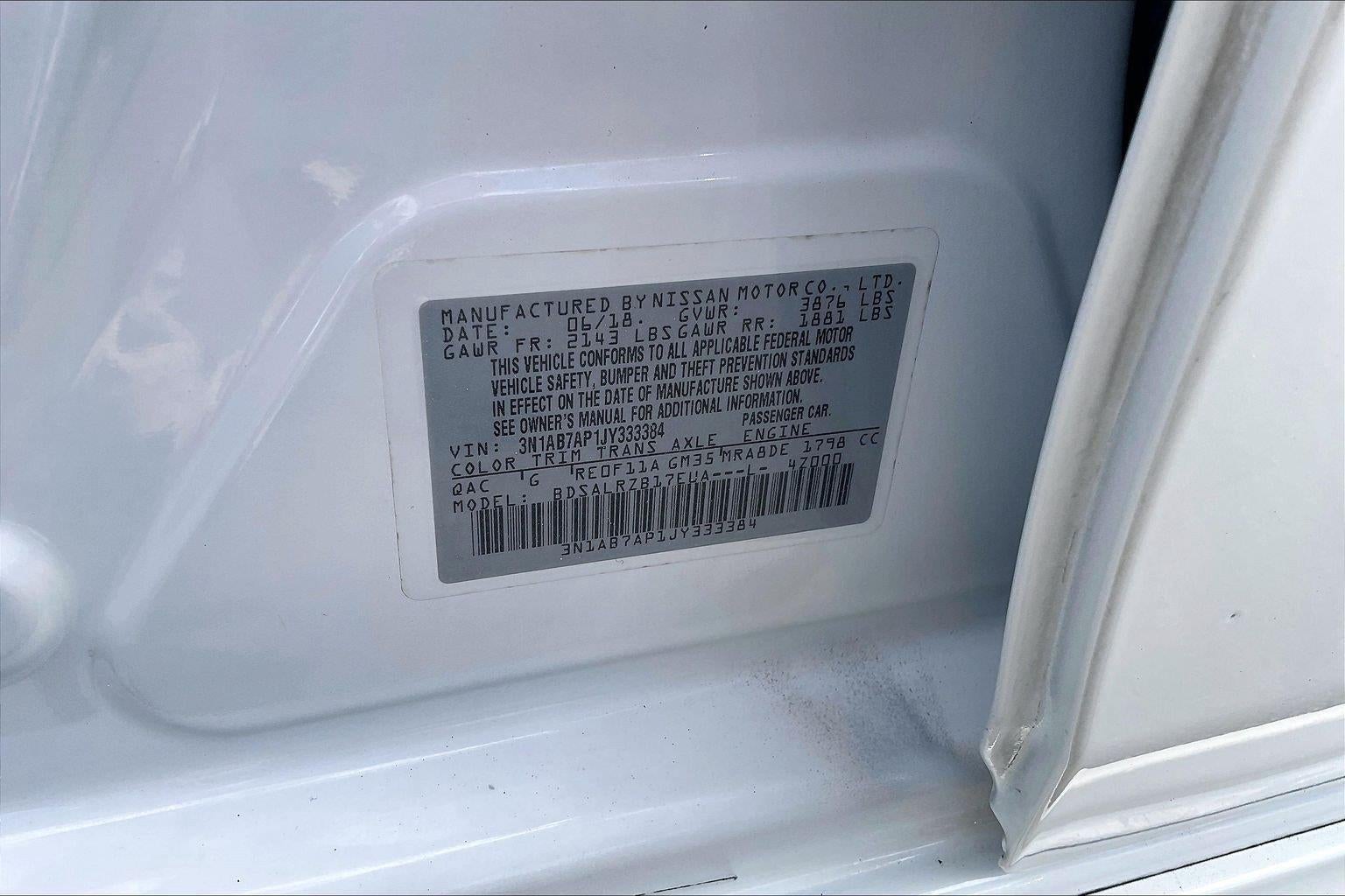 2018 Nissan Sentra SR