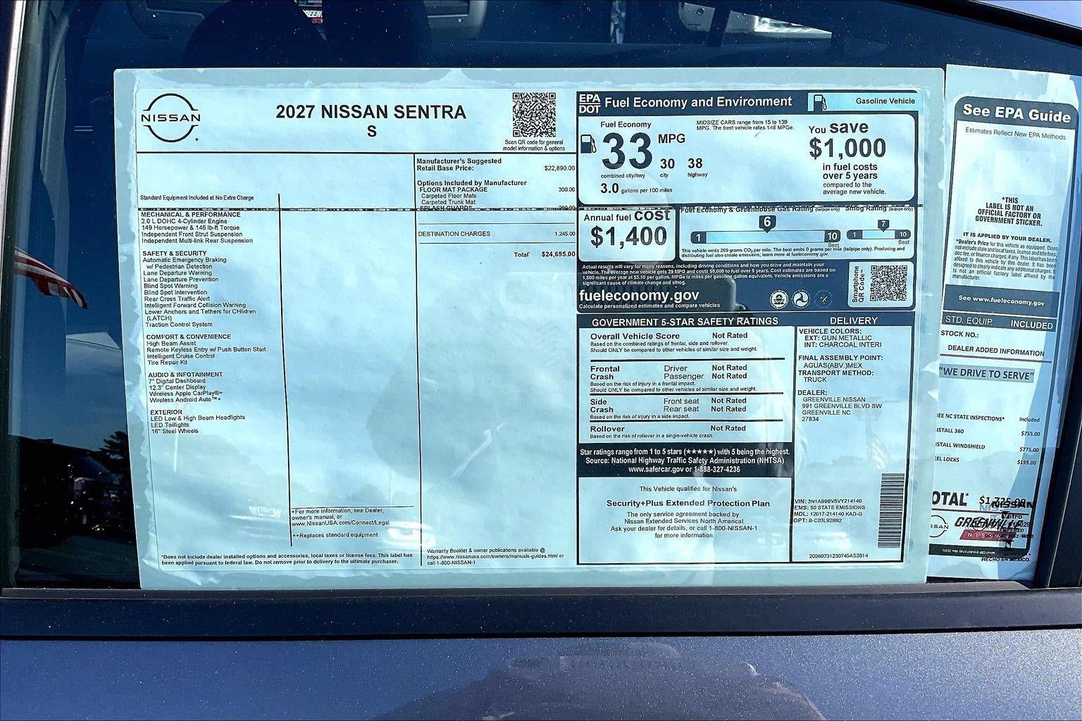 2027 Nissan Sentra S