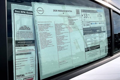 2026 Nissan Sentra S