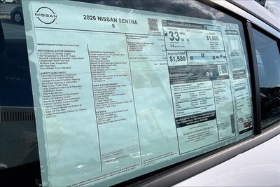 2026 Nissan Sentra S