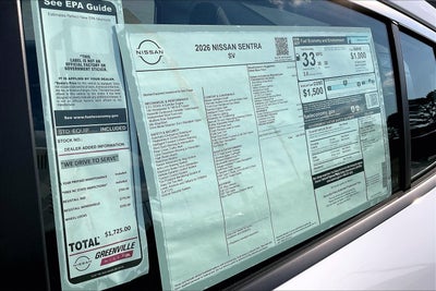 2026 Nissan Sentra SV