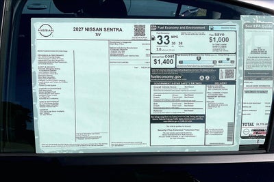 2027 Nissan SENTRA SV