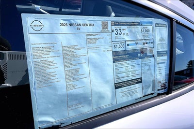 2026 Nissan Sentra SV