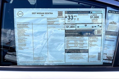 2027 Nissan Sentra SV