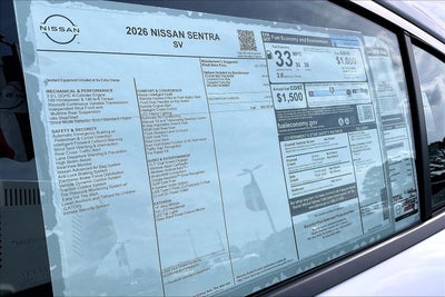 2026 Nissan Sentra SV