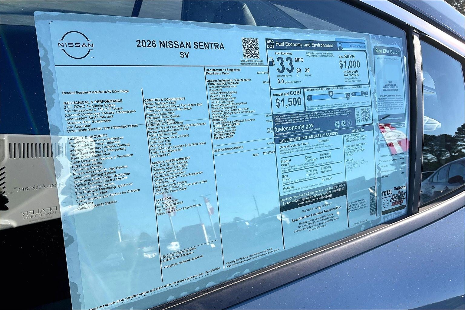 2026 Nissan Sentra SV