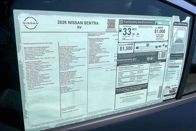 2026 Nissan Sentra SV