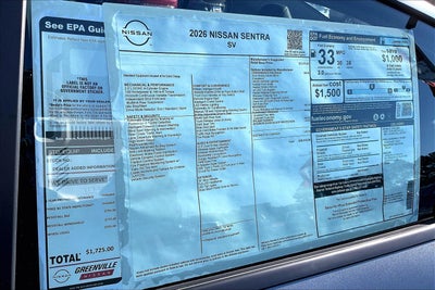 2026 Nissan Sentra SV