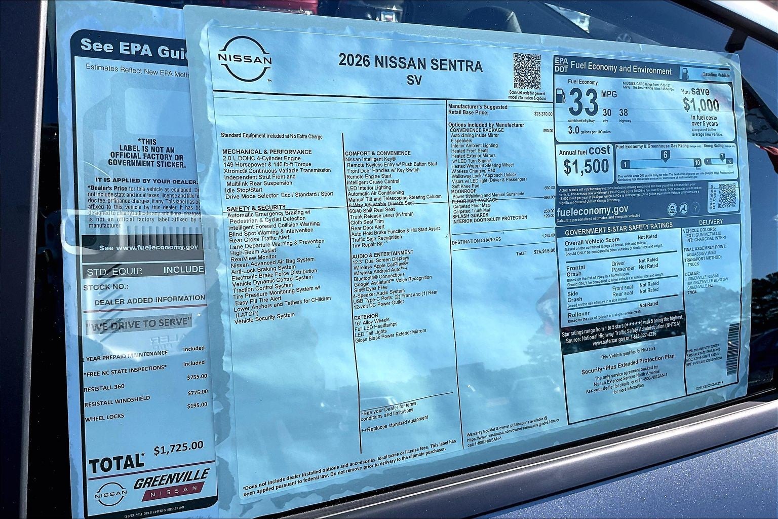 2026 Nissan Sentra SV