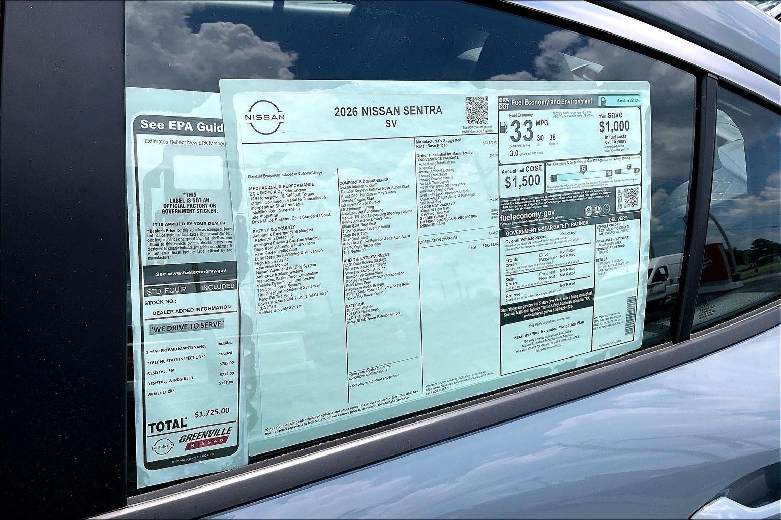 2026 Nissan Sentra SV