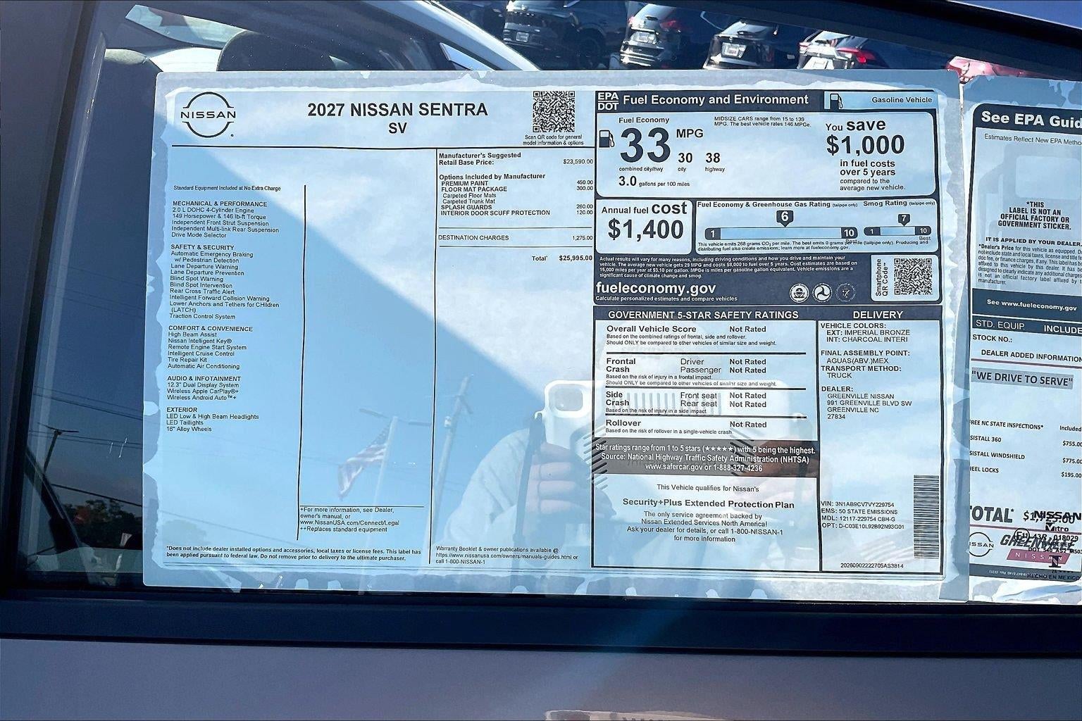 2027 Nissan Sentra SV