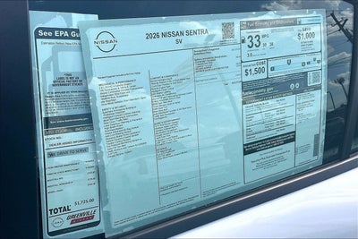2026 Nissan Sentra SV