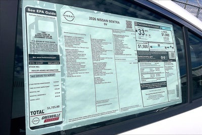 2026 Nissan Sentra SV