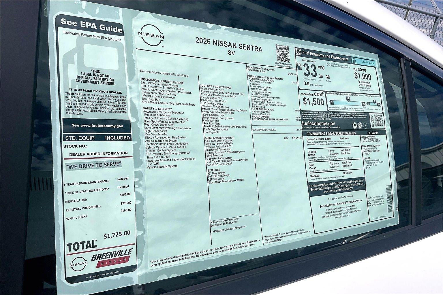 2026 Nissan Sentra SV