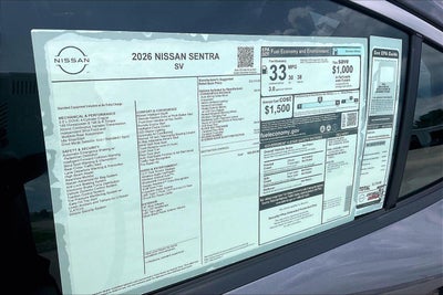 2026 Nissan Sentra SV
