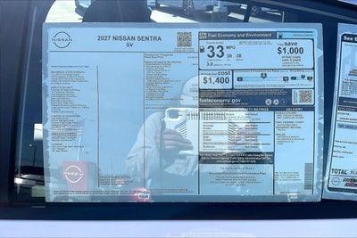2027 Nissan Sentra SV