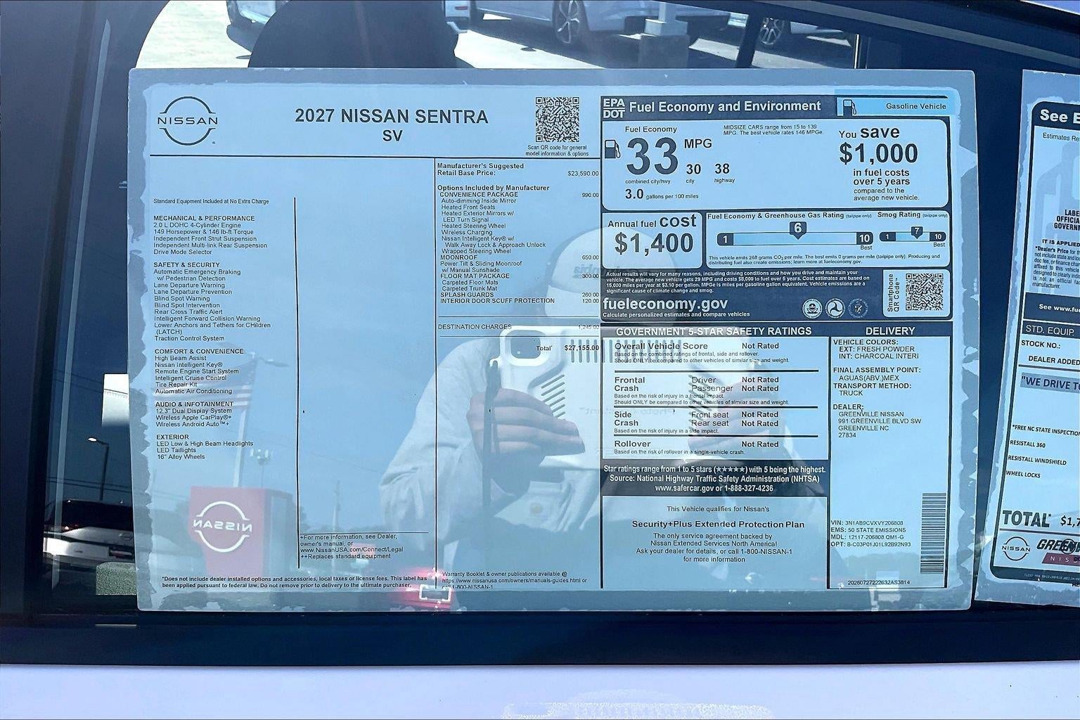 2027 Nissan Sentra SV