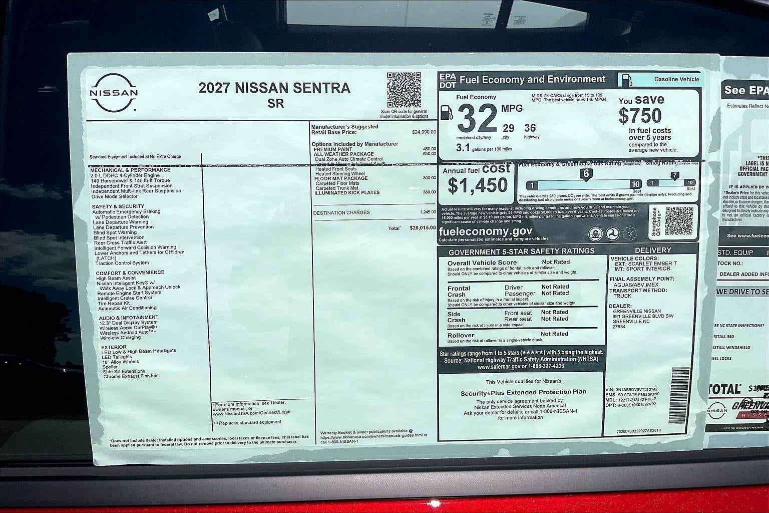 2027 Nissan Sentra SR