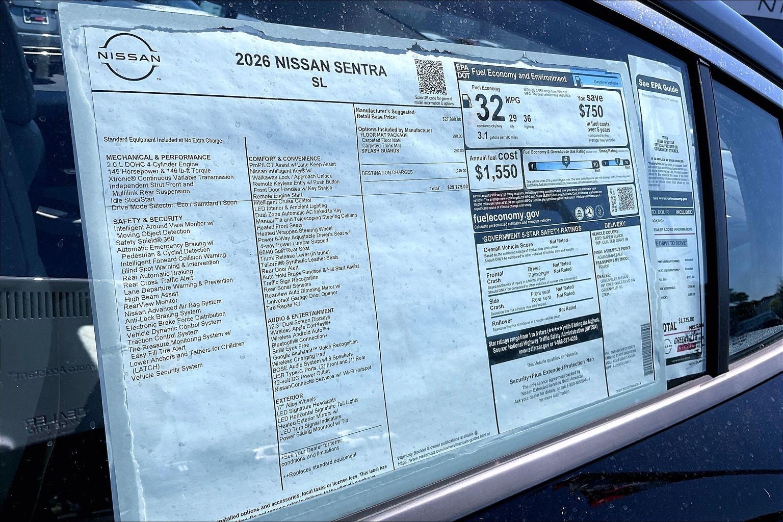 2026 Nissan Sentra SL