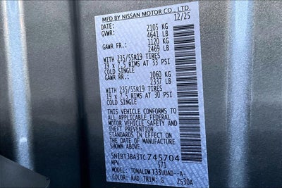 2026 Nissan Rogue Dark Armor