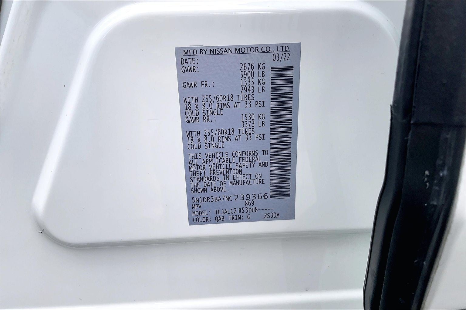 2022 Nissan Pathfinder SV